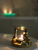 Gold and Brown Thai Buddha Wax Melt Warmer With Glass Mosaic Detail - Scented Soy Wax Melts | Wax Melt Warmers - MadisonMelts