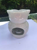 White Ceramic Owl Design Oil Burner - Scented Soy Wax Melts | Wax Melt Warmers - MadisonMelts