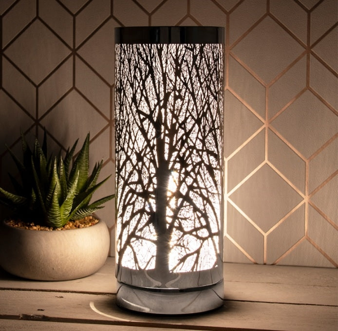 White And Silver Touch Sensitive Wax Warmer - 26cm