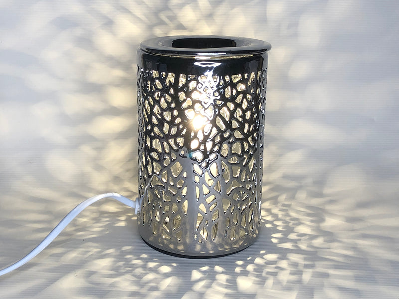 Silver Wax Warmer Lamp