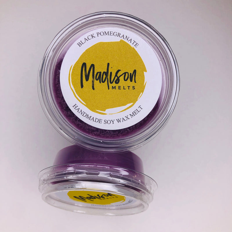 Black Pomegranate Soy Wax Melt Pot - Scented Soy Wax Melts | Wax Melt Warmers - MadisonMelts