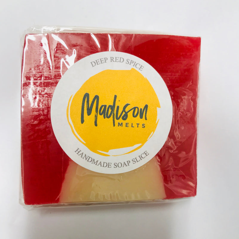 Deep Red Spice Fragranced Soap Slice - Scented Soy Wax Melts | Wax Melt Warmers - MadisonMelts