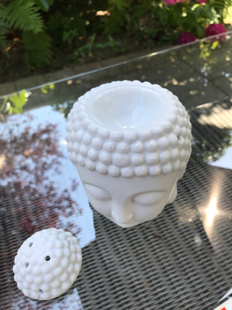 White Buddha Head Wax Warmer - Scented Soy Wax Melts | Wax Melt Warmers - MadisonMelts