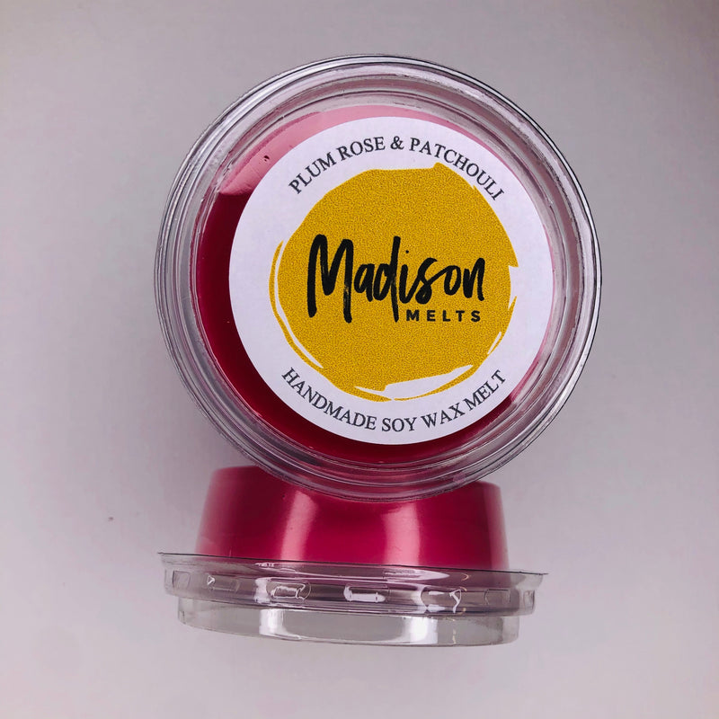 Plum Rose and Patchouli Soy Wax Melt Pot - Scented Soy Wax Melts | Wax Melt Warmers - MadisonMelts
