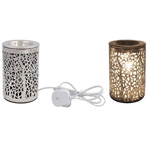 Silver Wax Warmer Lamp