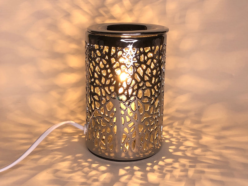 Silver Wax Warmer Lamp