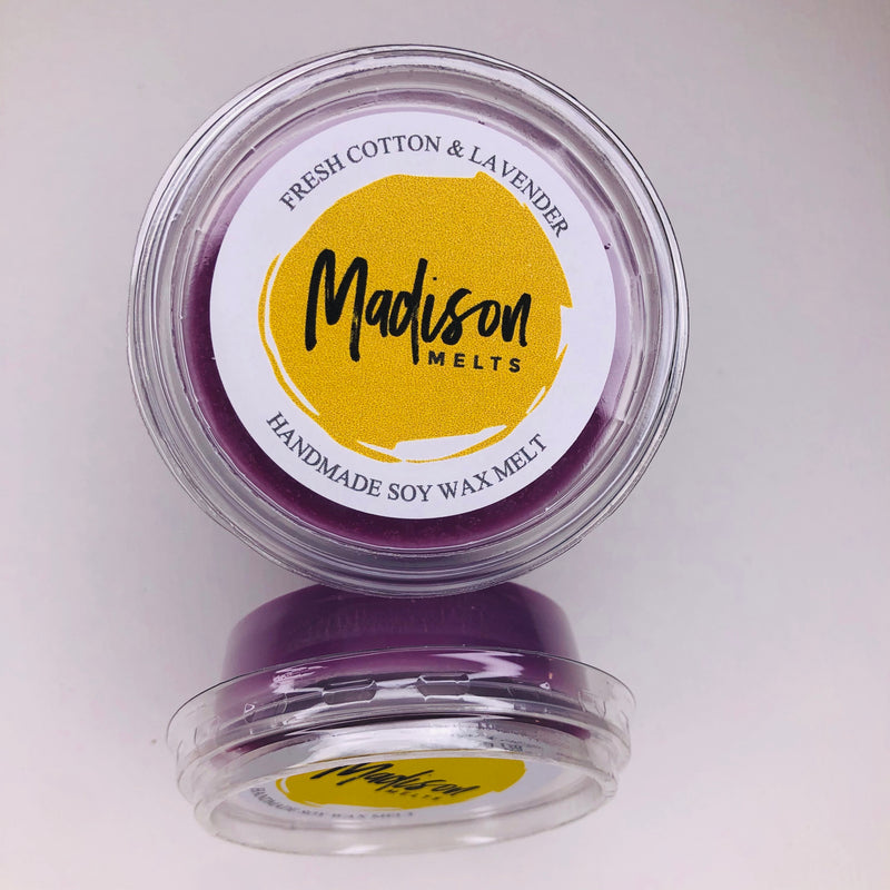Fresh Cotton and Lavender Soy Wax Melt Pot - Scented Soy Wax Melts | Wax Melt Warmers - MadisonMelts