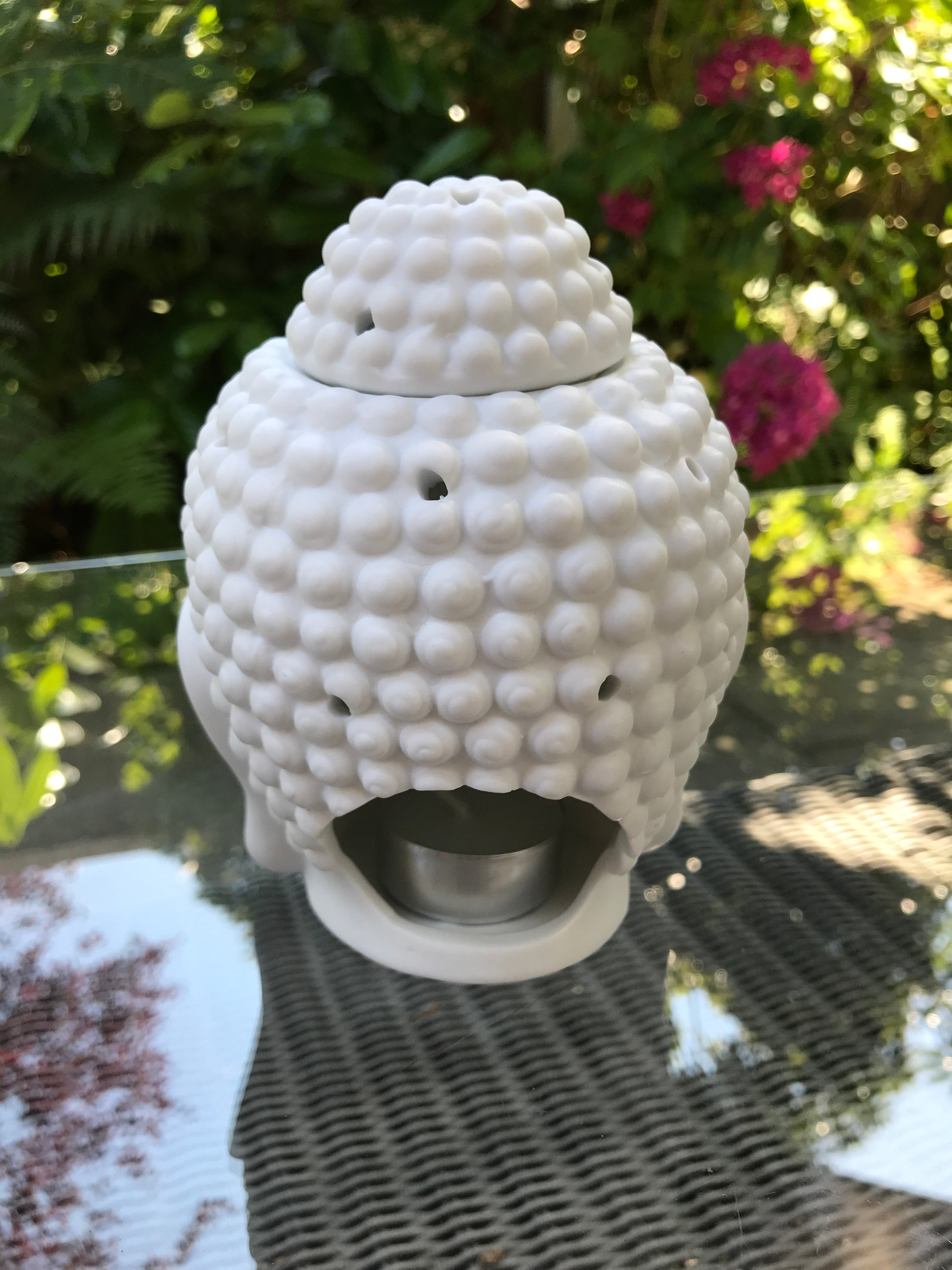 White Buddha Head Wax Warmer - Scented Soy Wax Melts | Wax Melt Warmers - MadisonMelts