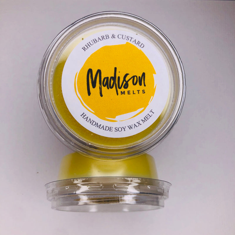 Rhubarb and Custard Soy Wax Melt Pot - Scented Soy Wax Melts | Wax Melt Warmers - MadisonMelts