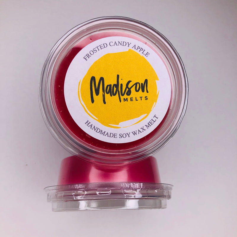 Frosted Candy Apple Soy Wax Melt Pot - Scented Soy Wax Melts | Wax Melt Warmers - MadisonMelts