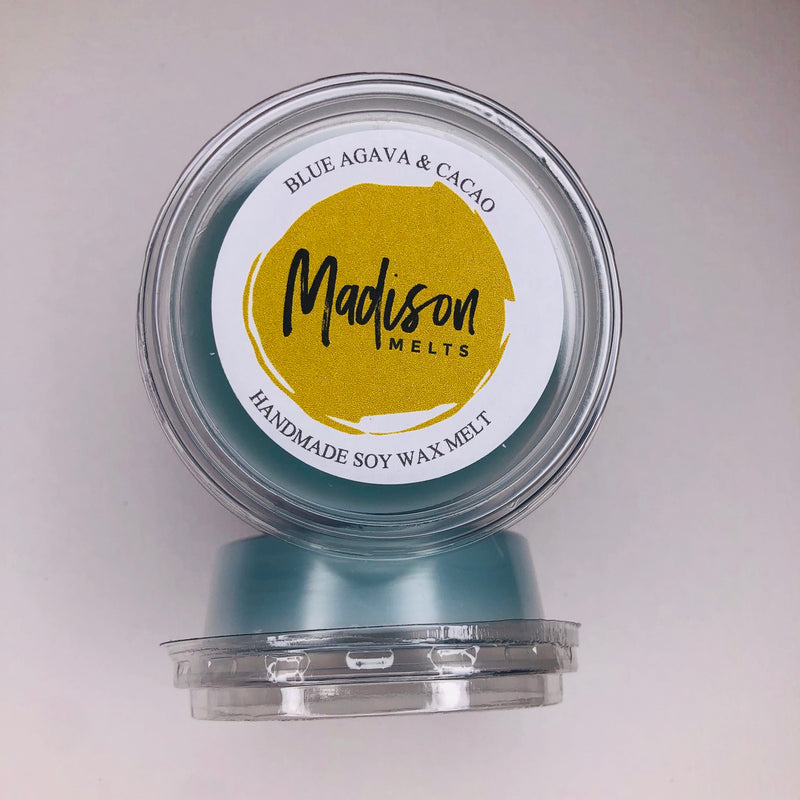 Blue Agava & Cacao Soy Wax Melt Pot - Scented Soy Wax Melts | Wax Melt Warmers - MadisonMelts